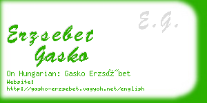 erzsebet gasko business card